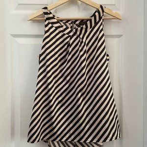 The Limited Cream/Black Striped Tank Blouse